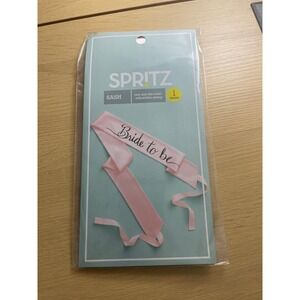 Spritz Bride to Be Sash Light Pink Satin One Size Adjustable Bachelorette Party